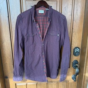 Vintage‎ Timberland Flannel Shirt Mens Medium Button Up Brown Plaid